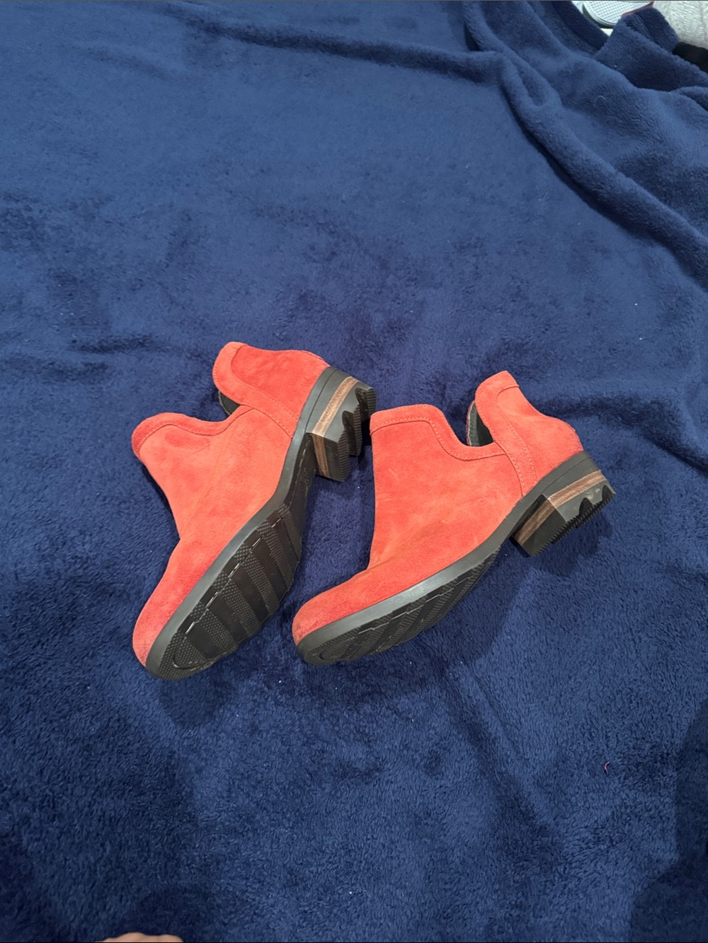 Sorel red Suede Chelsea Ankle Boots - Picture 2 of 8
